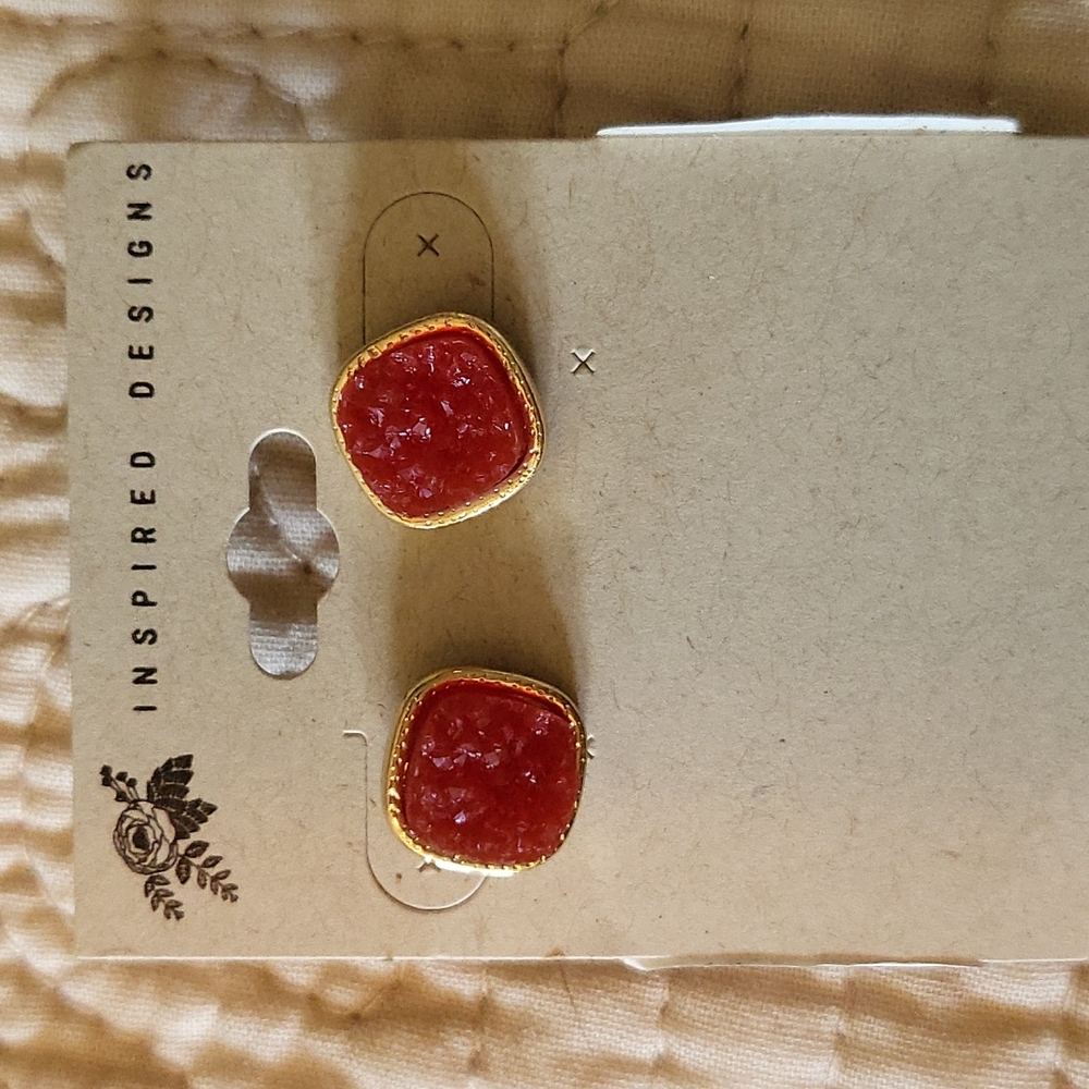 Red earrings